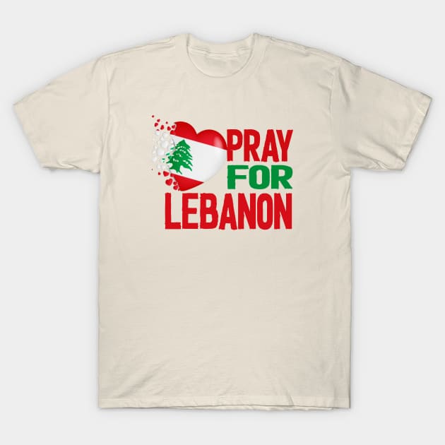 pray for lebanon 2020 beirut explosion T-Shirt by Netcam